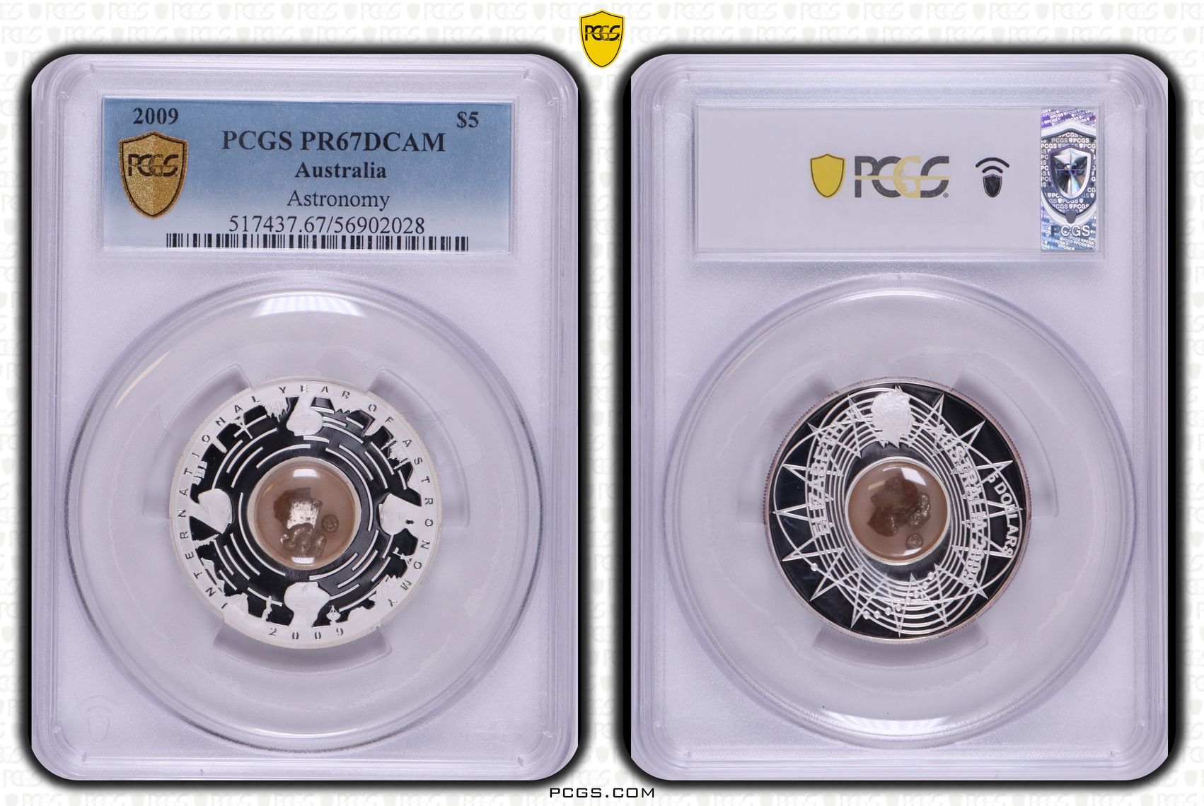 Astronomy, Five Dollar, 2009, PCGS PR67DCAM