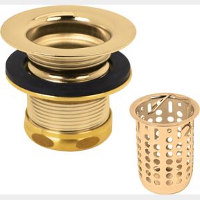 WESTBRASS D218-01 JUNIOR BASKET STRAINER - PVD POLISHED BRASS