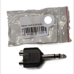 Stereo Jack to RCA Adaptor - 6.35mm Stereo Male to 2RCA Female (not tested)
