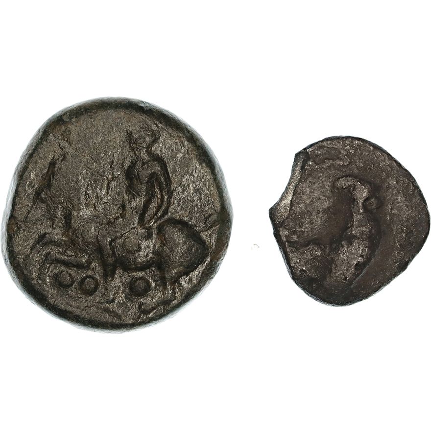 Sicily, Himera, Æ Tetrantes & Litra, 5th Century BC,  VF