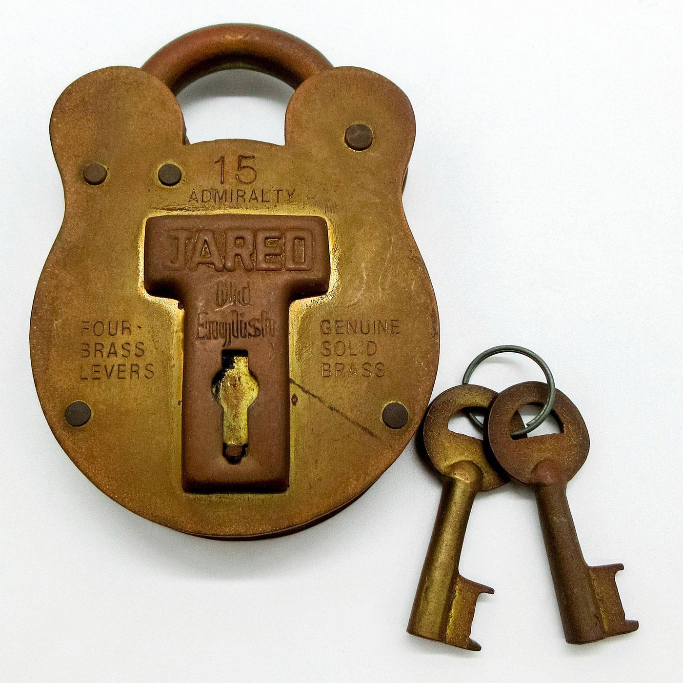 Antique Brass Lock Vintage Padlock Old English Squire Lock 