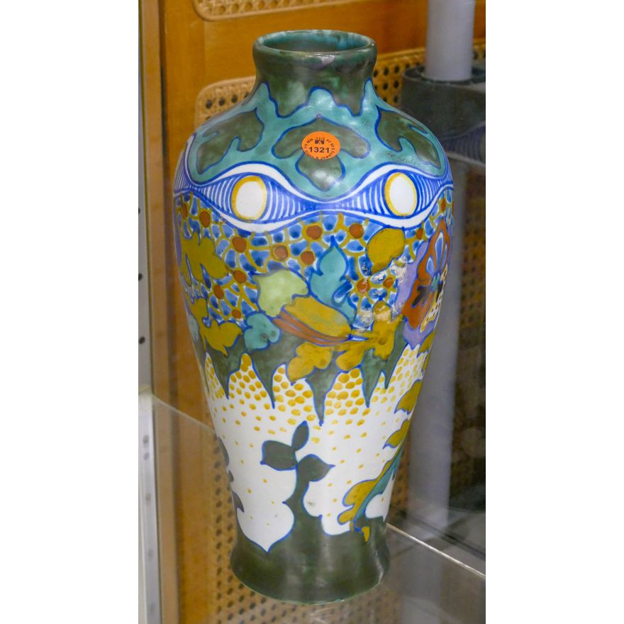 Corona Holland Art Pottery Tall Vase 12.5''