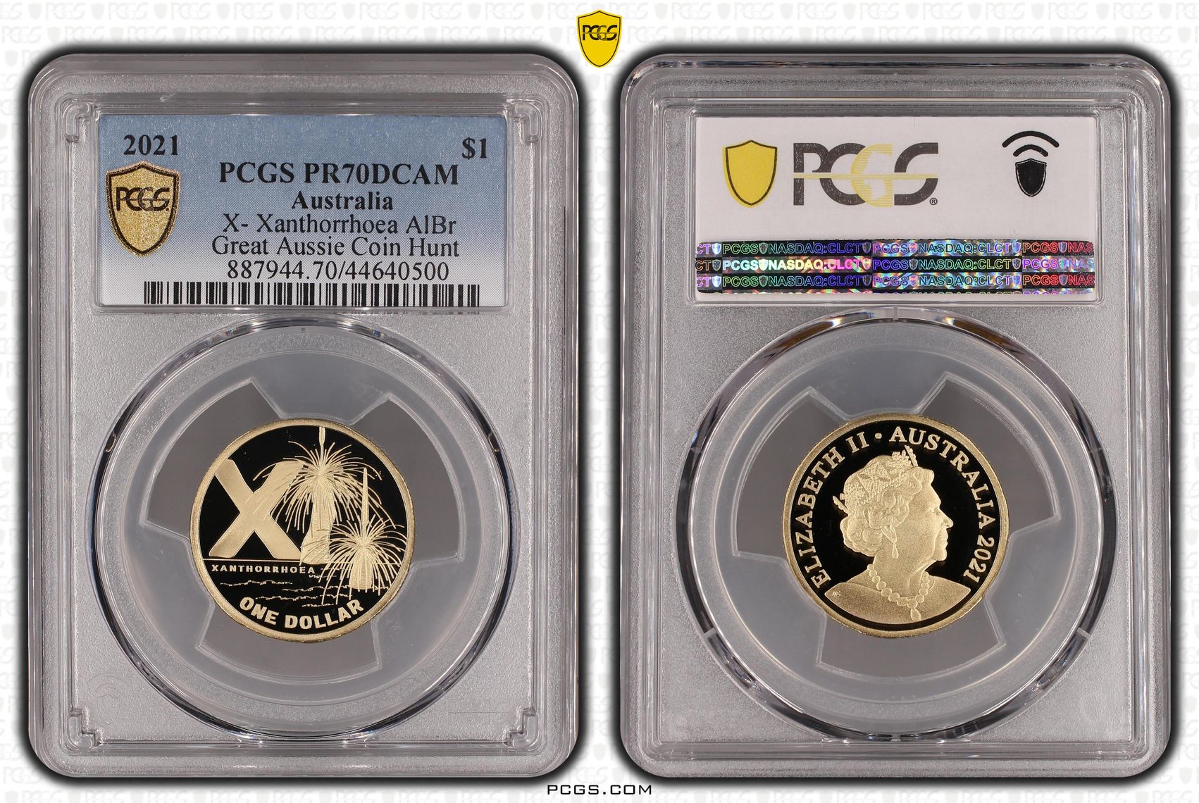 2021 Australia One Dollar, $1 X- Xanthorrhoea AlBr PCGS - PR70DCAM POP 20/0 -500