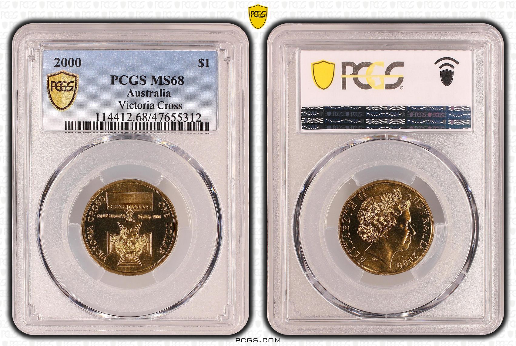 Elizabeth II, Victoria Cross, One Dollar, 2000, PCGS MS68
