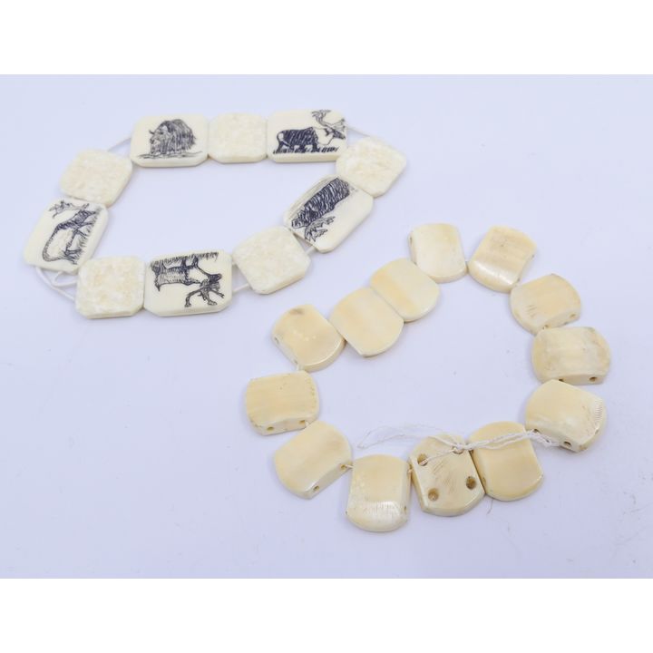 Box Alaskan Inuit Scrimshawed Bracelets