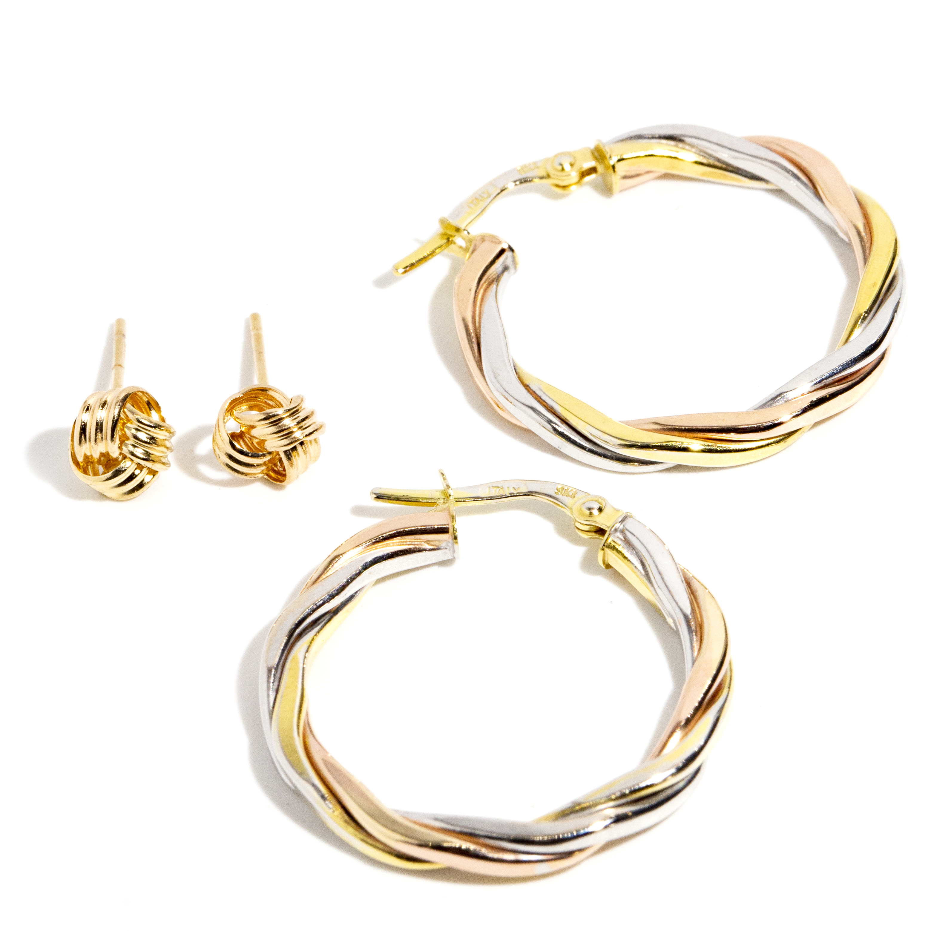 175 · Two Pairs of 9 Carat Gold Earrings
