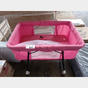 COMFORTABLE AND ADJUSTABLE SMOOTH SLEEPING BABY BED BABY CRIB (PINK) -