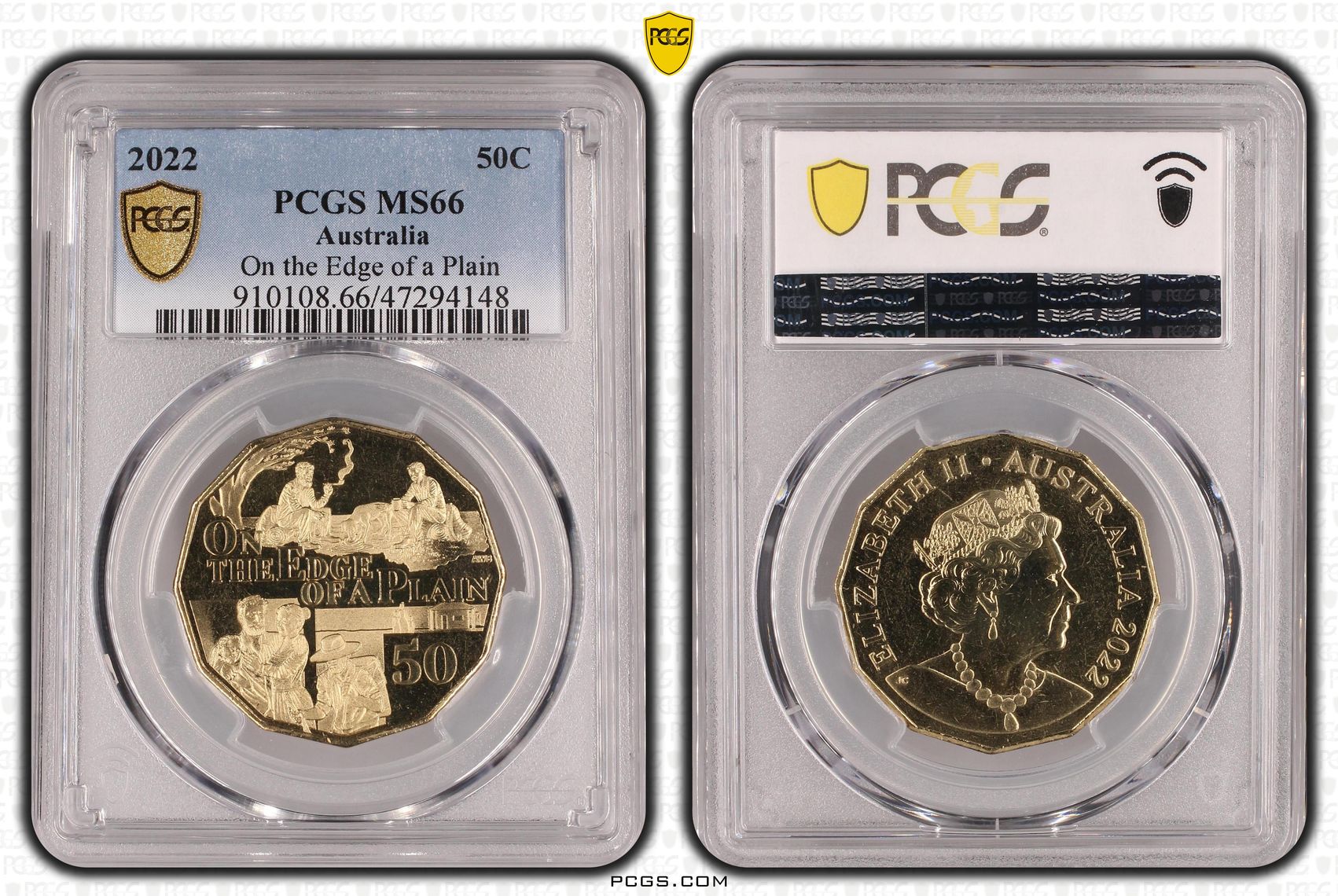 On the Edge of a Plain, Fifty Cent, 2022, PCGS MS 66
