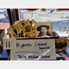 Sewing Machine Drawer of Decorative Photographs