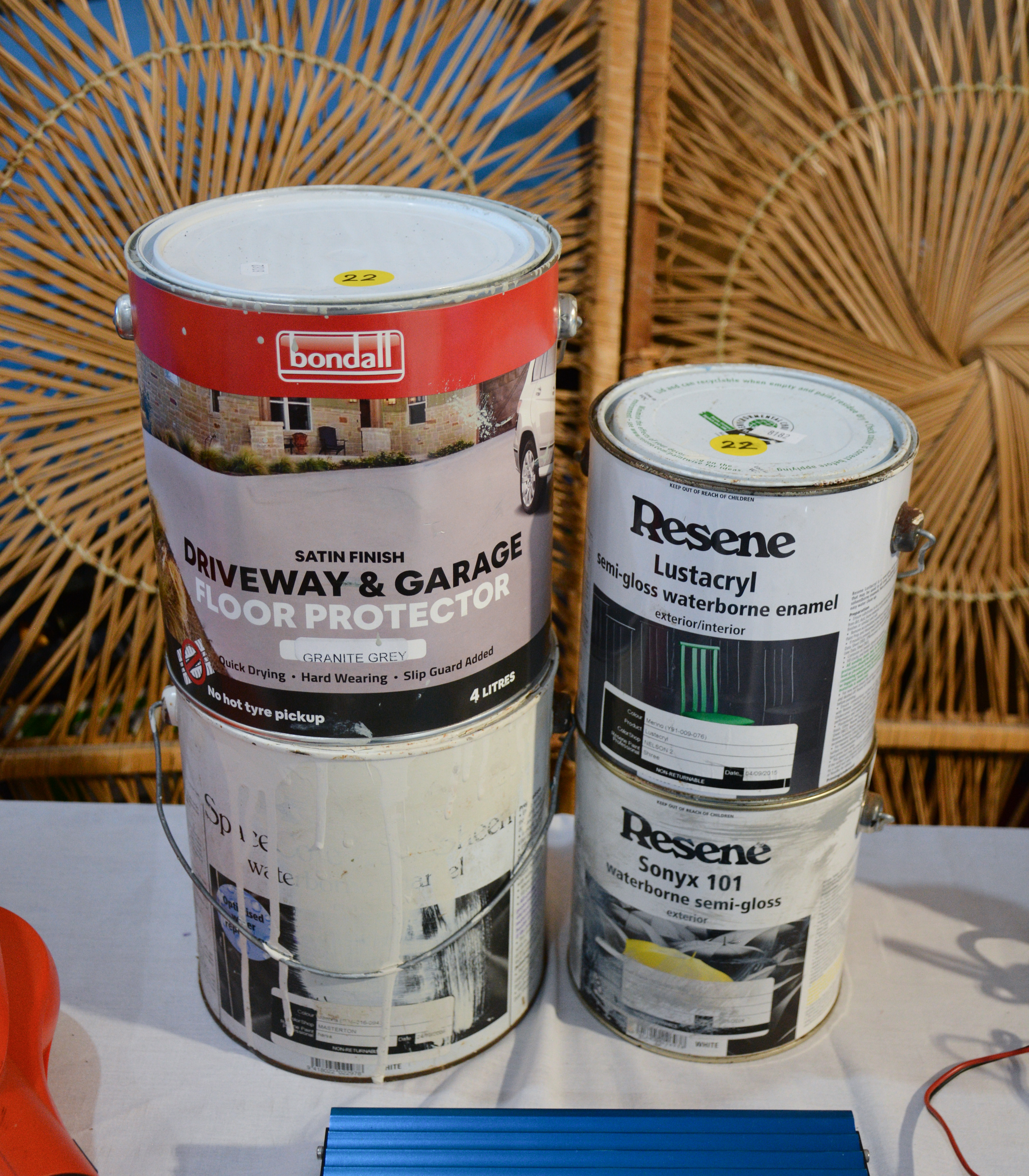 Tins of Paint x 4 — sold at auction in New Zealand for $25