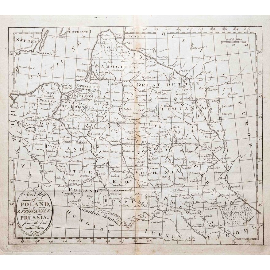 William Guthry | A new map of Poland Lithuania & Prussia from the best authorities