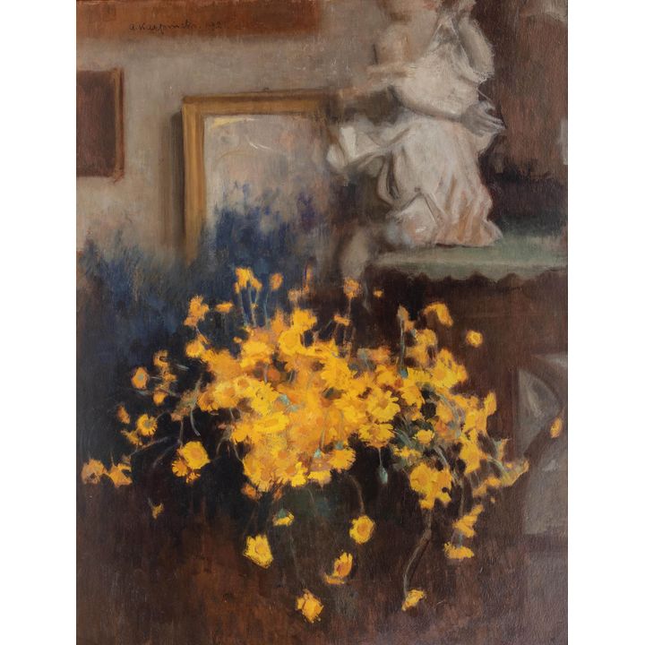 Alfons Karpiński | Bukiet kwiatów rumianu żółtego, 1921 r.