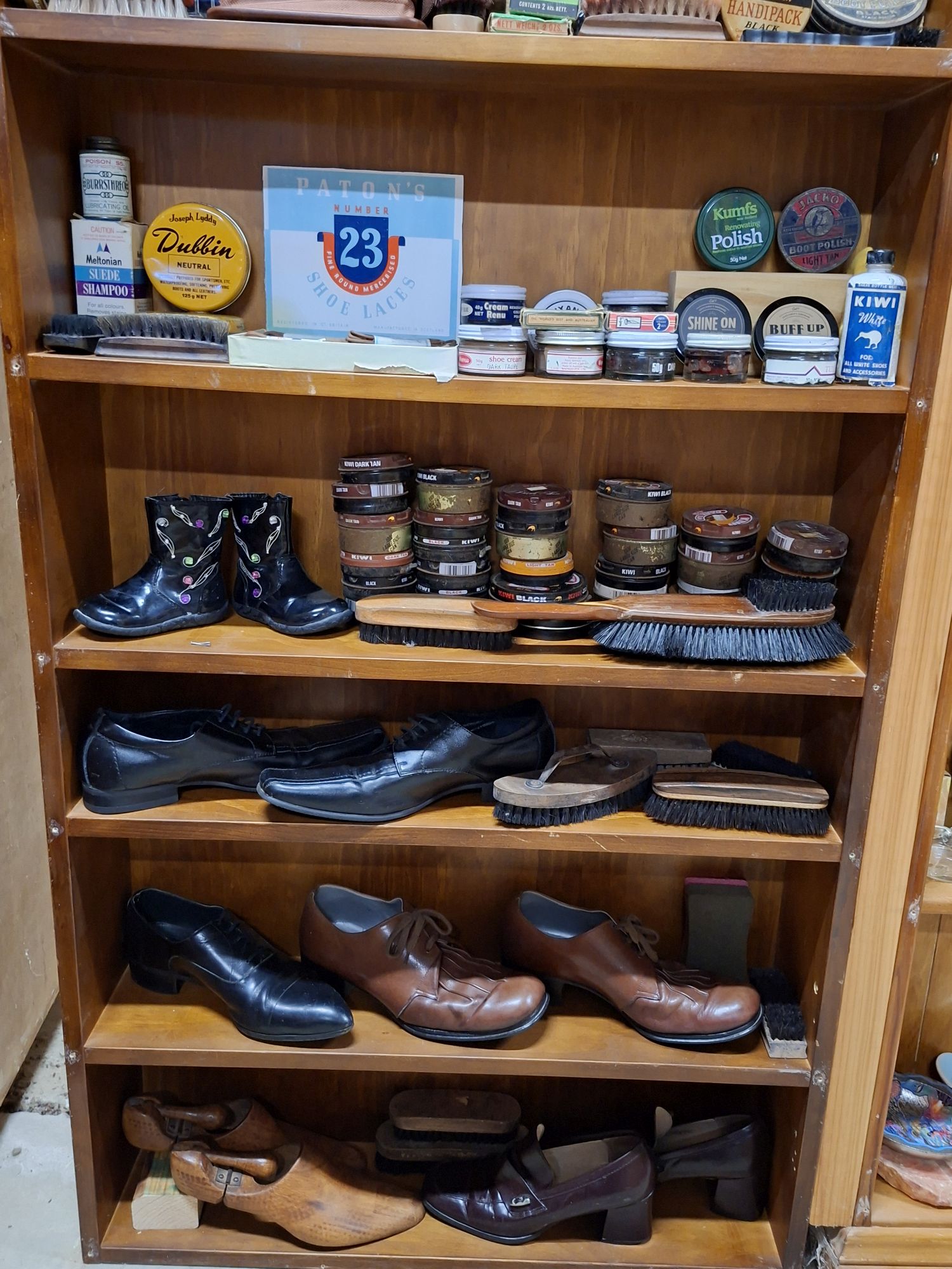 Collection Of Boots And Polish