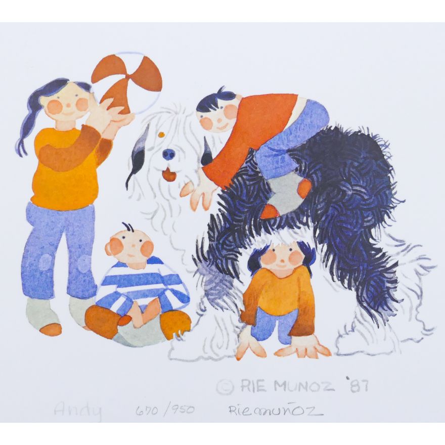 Rie Munoz ''Andy'' 1987 Signed Print