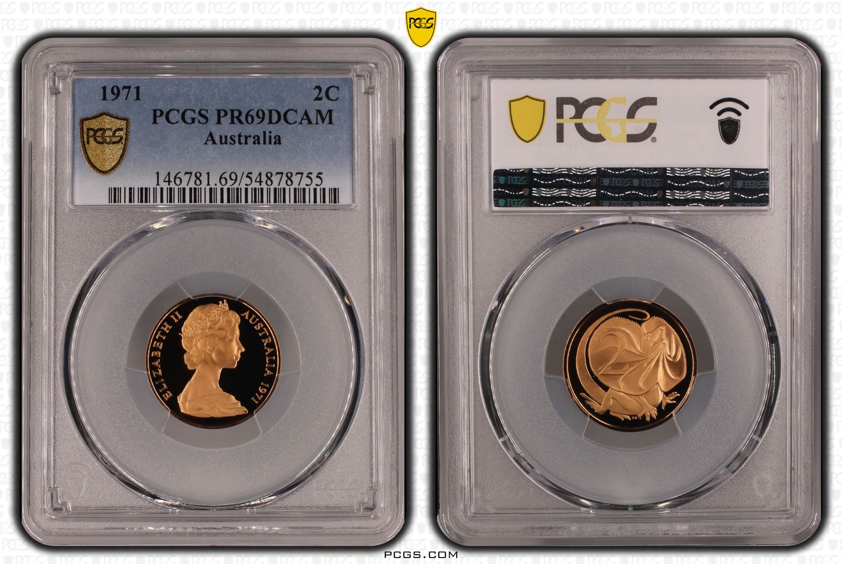 Two Cent, 1971, Pcgs Pr69dcam