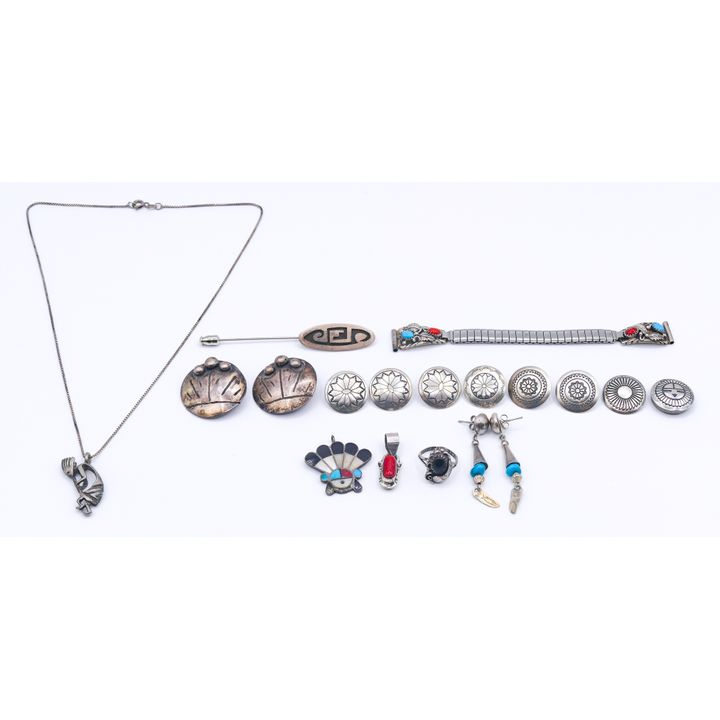 Box Southwest Native Sterling Jewlery etc.