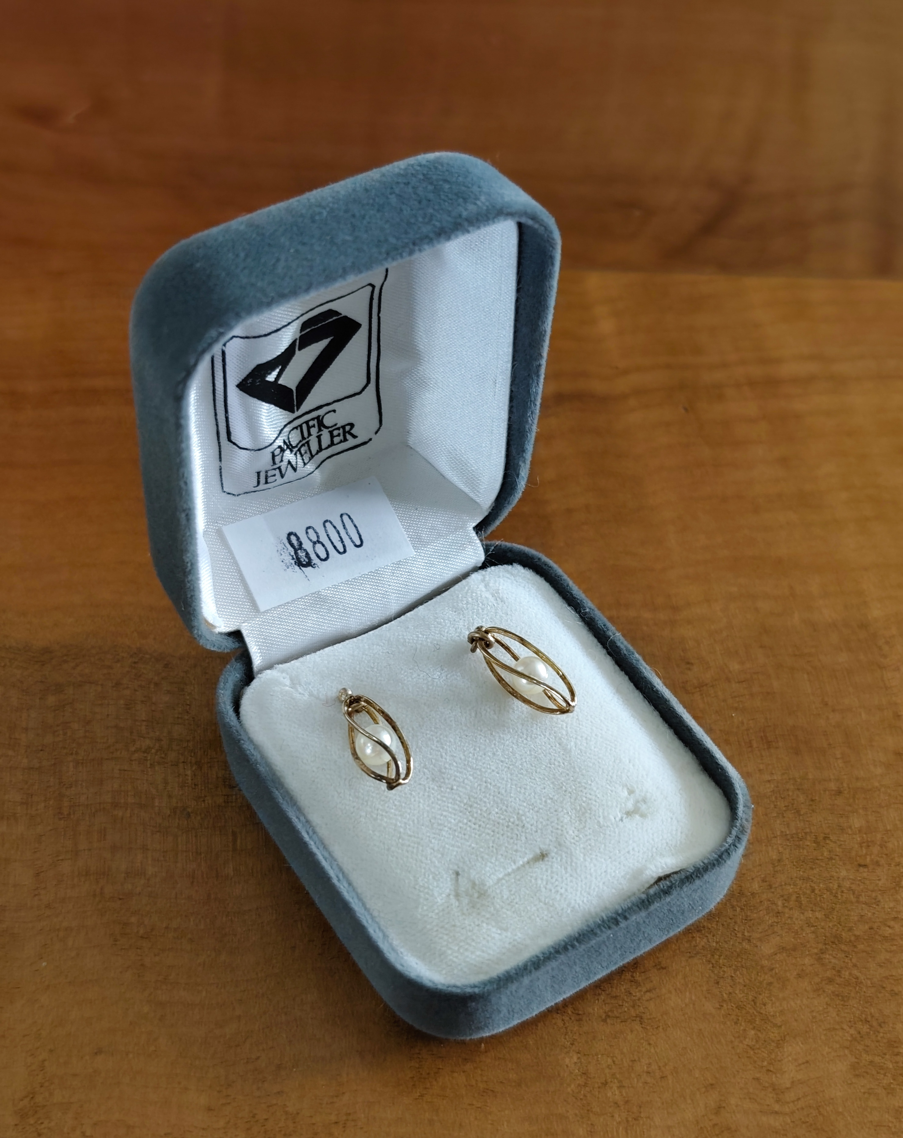 9ct and Pearl Earrings - Total of 1.3g — sold at auction in New Zealand for $50