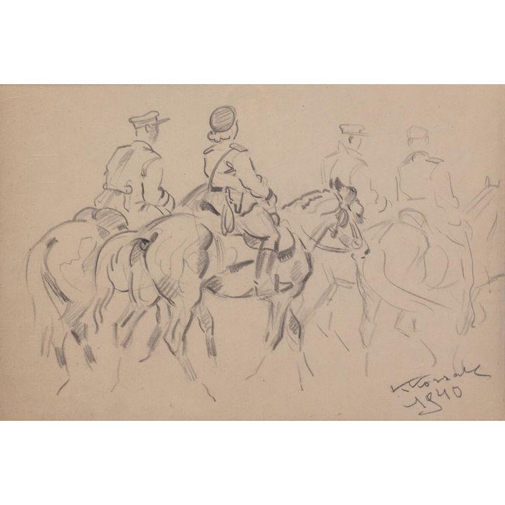 Karol Kossak | Na koniach, 1940