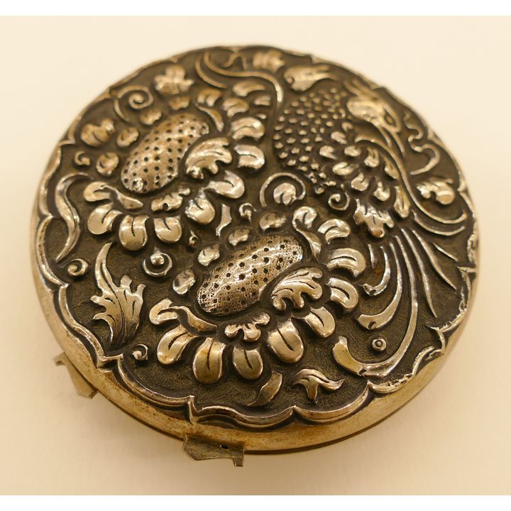 Art Deco 800 SIlver Compact- 3''