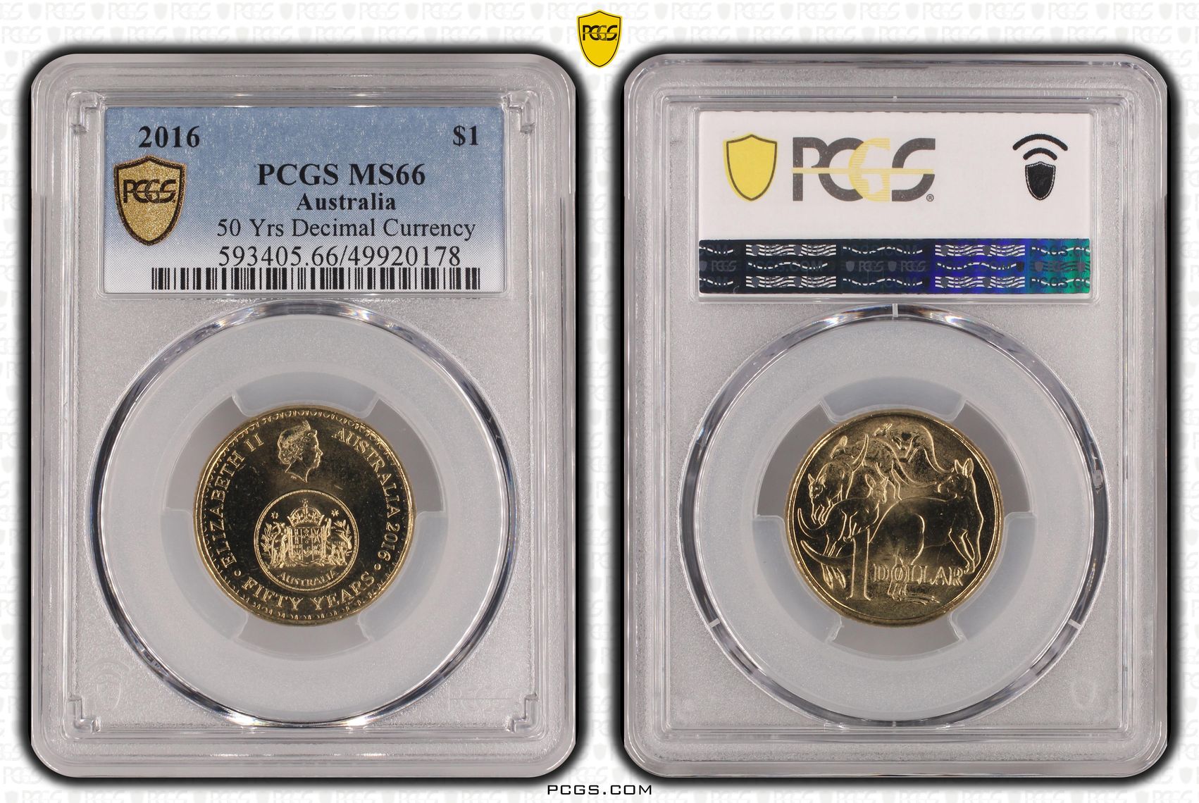 50 Yrs Decimal Currency, One Dollar, 2016, PCGS MS66