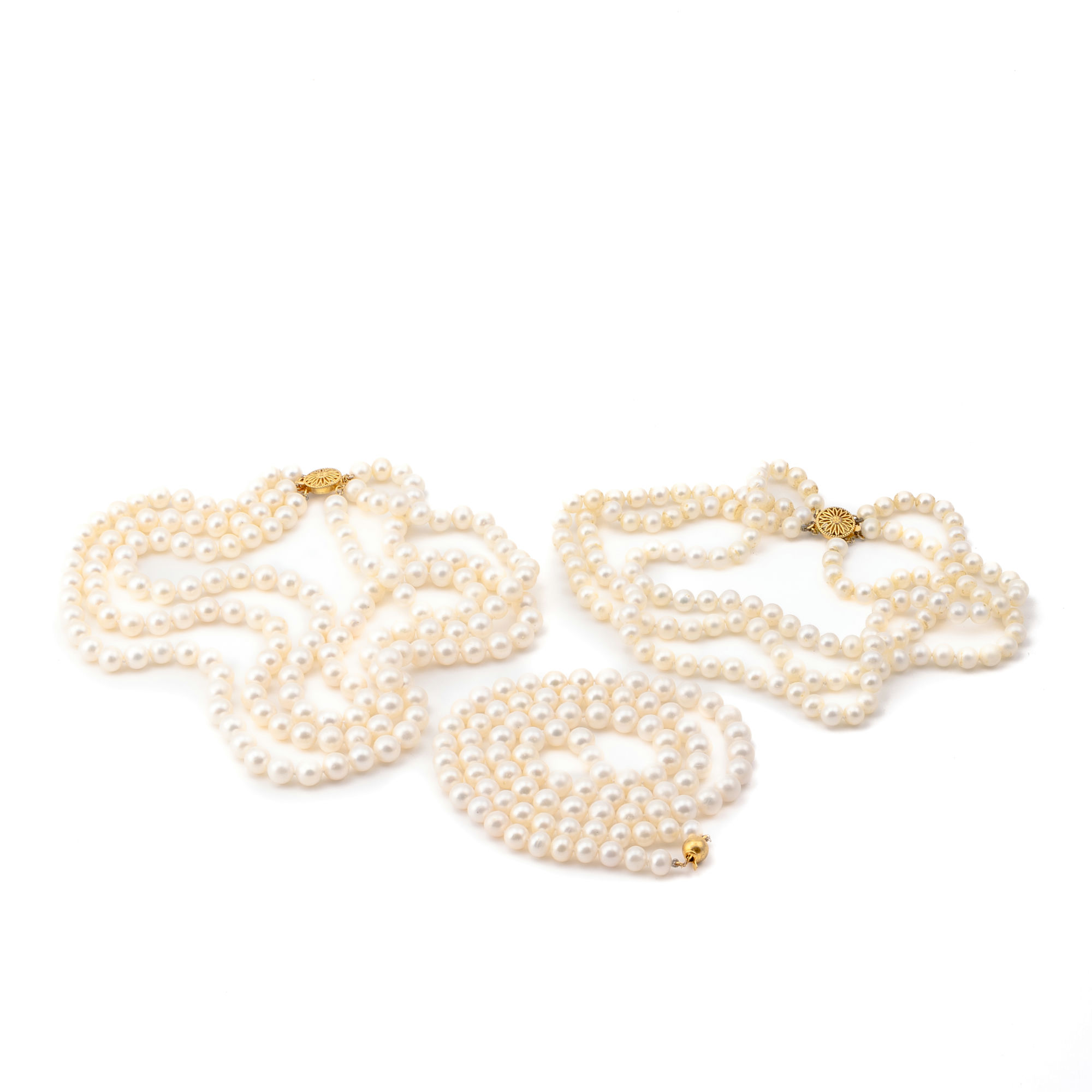 Mixed Strands of Fresh Water Pearl Necklaces,