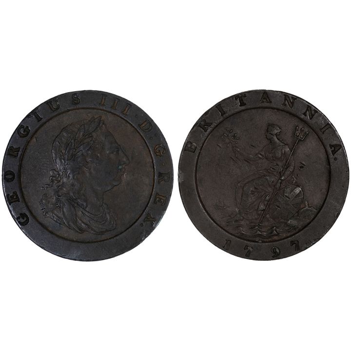 Great Britain, George III, Twopence, 1797,  Fine