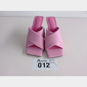 SERENA PADDED CROSSOVER MULE - RETRO PINK PU - UK 4