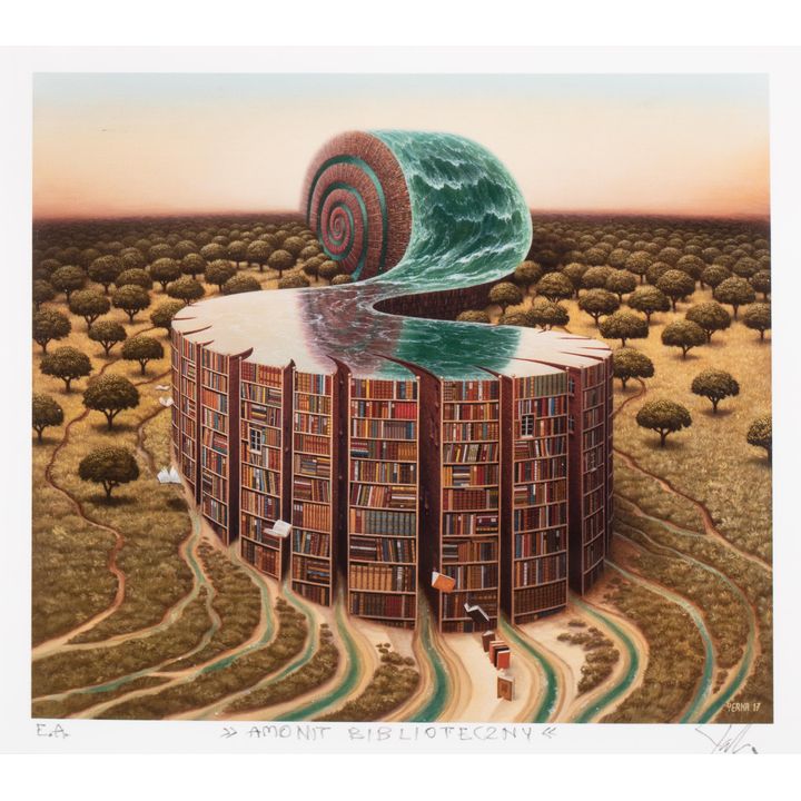 Jacek Yerka | Amont biblioteczny