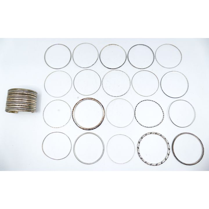 Box Sterling Cuff and Bangle Bracelets etc. - 299 Grams TW