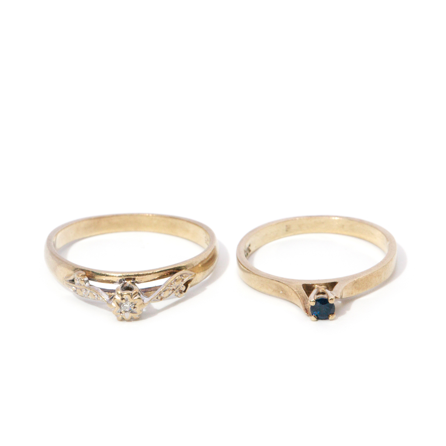Sapphire & Diamond 9ct Gold Rings
