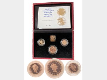 1995 GOLD PROOF 3-COIN SOVEREIGN SET
