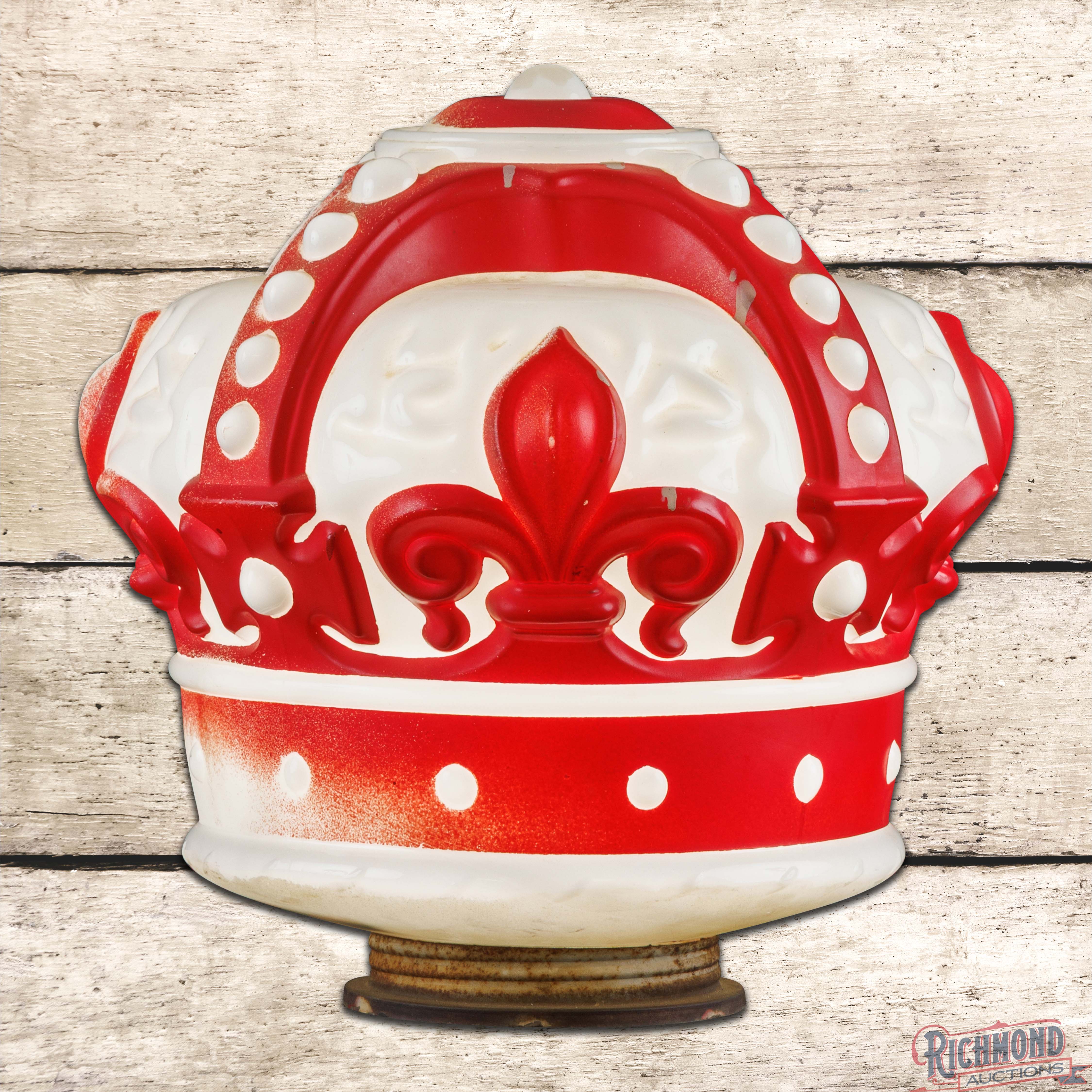 Standard Red Crown Gasoline OPC Milk Glass Gas Pump Globe | Richmond ...