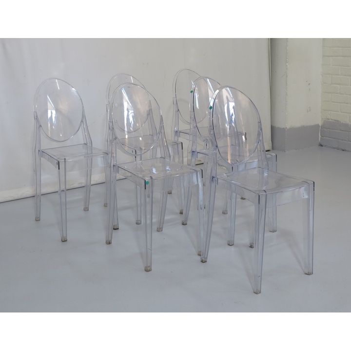 SET OF 6 RED APPLE GHOST CHAIRS