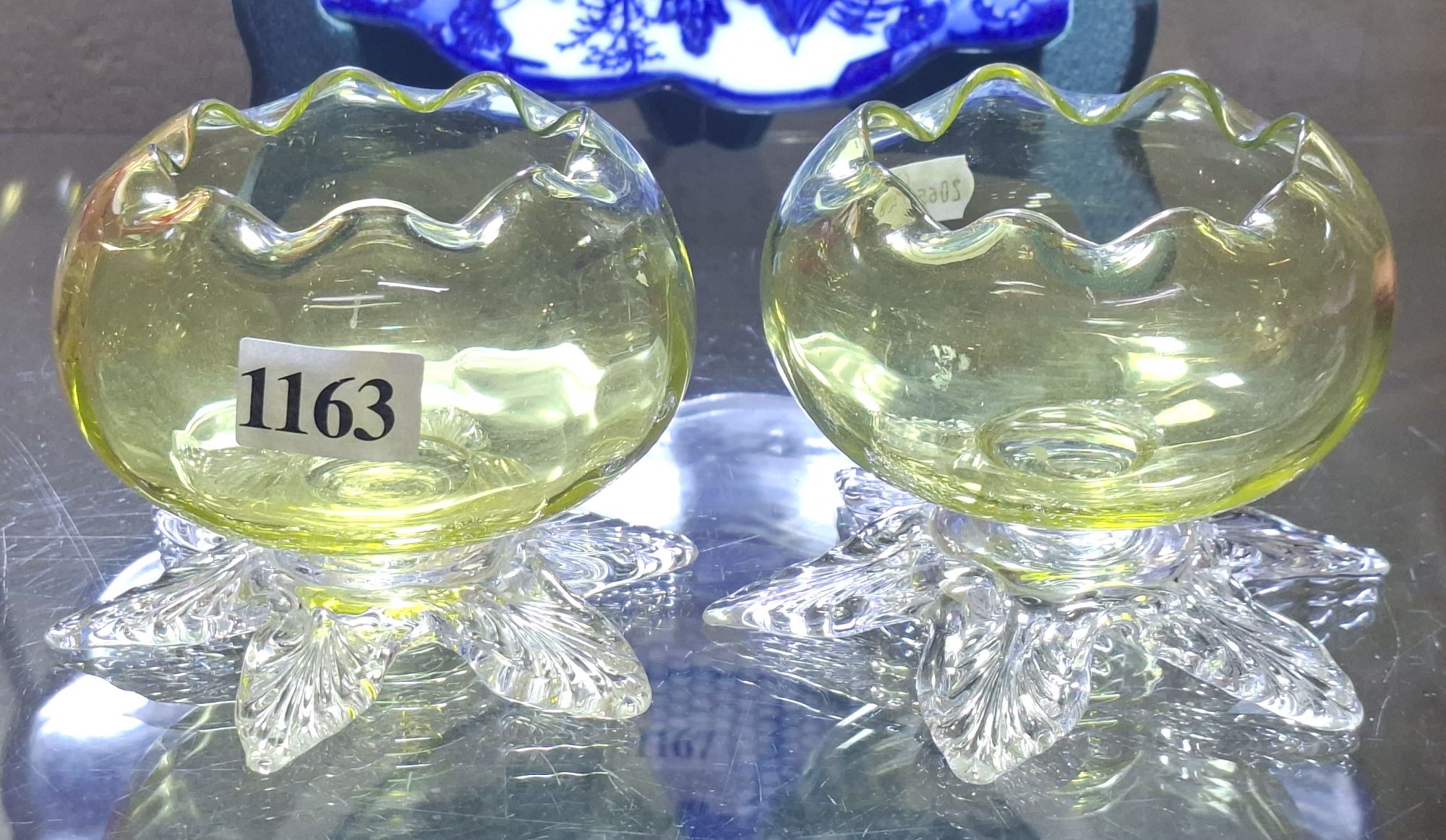 Citrine Glass Posy Vases