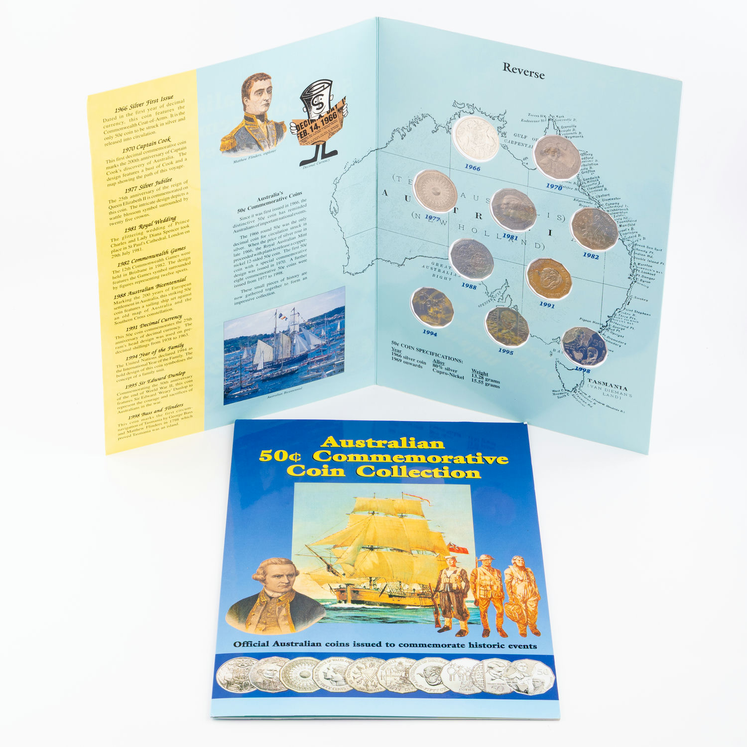 Elizabeth II, Sherwood Commemorative Coin Collection, Fifty Cents, 1966 - 1998, UNC