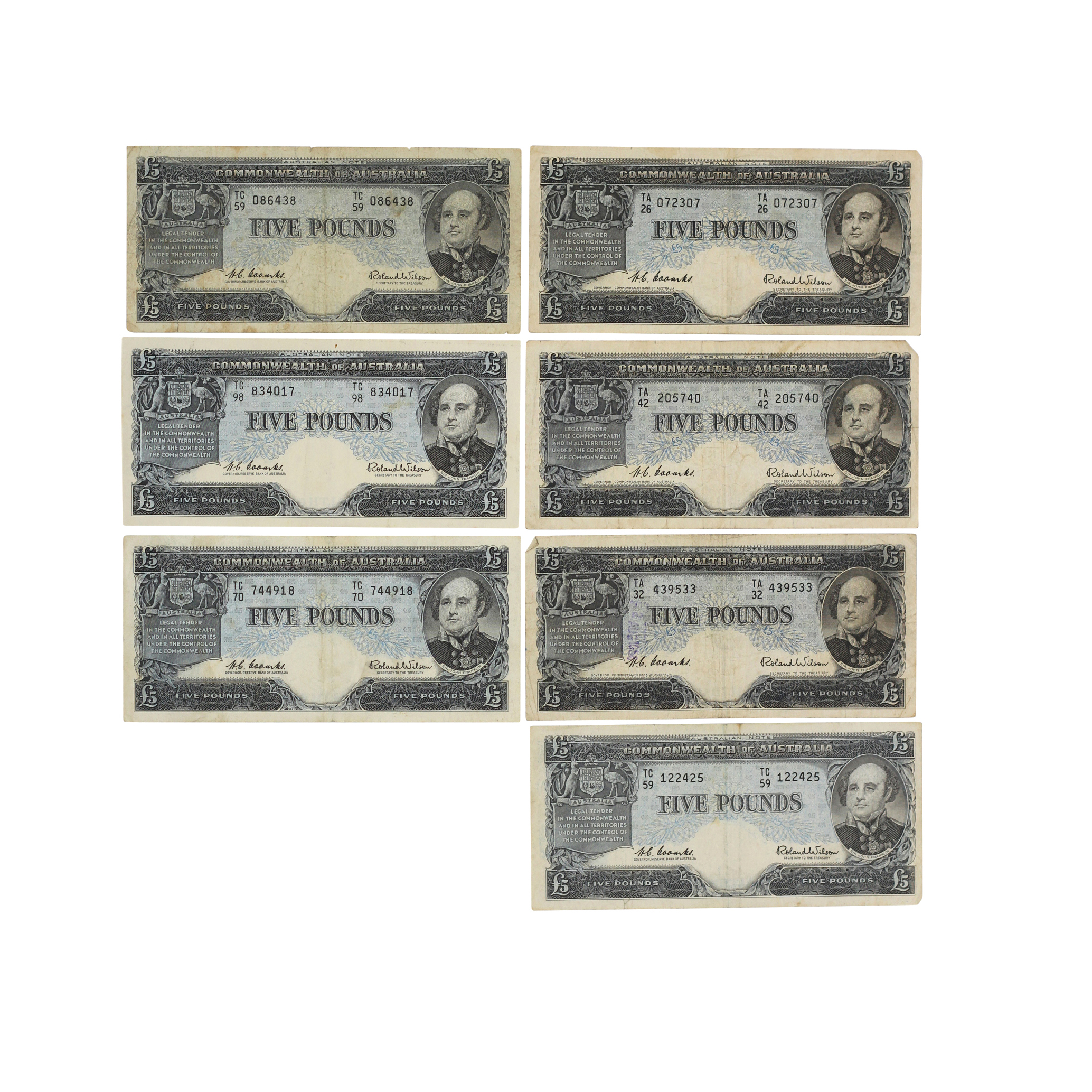1917. · Group, Five Pounds, 1953/60
