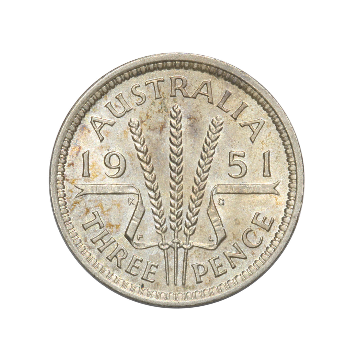 968. · George VI, Threepence, 1951-PL, Uncirculated