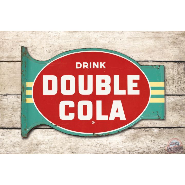 Drink Double Cola Metal Flange Style Sign TAC 7.5