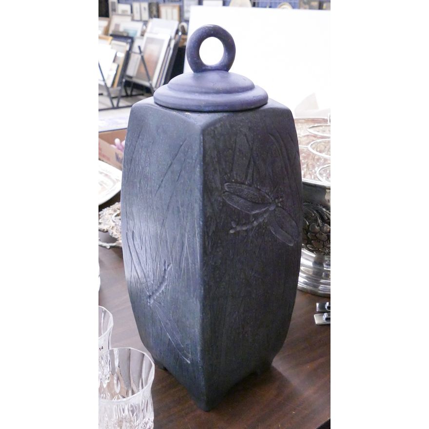 Ceramic Dragonfly Jar- 18''