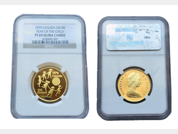 1979 Canada QEII $100 'Year of the Child' Proof Gold Coin