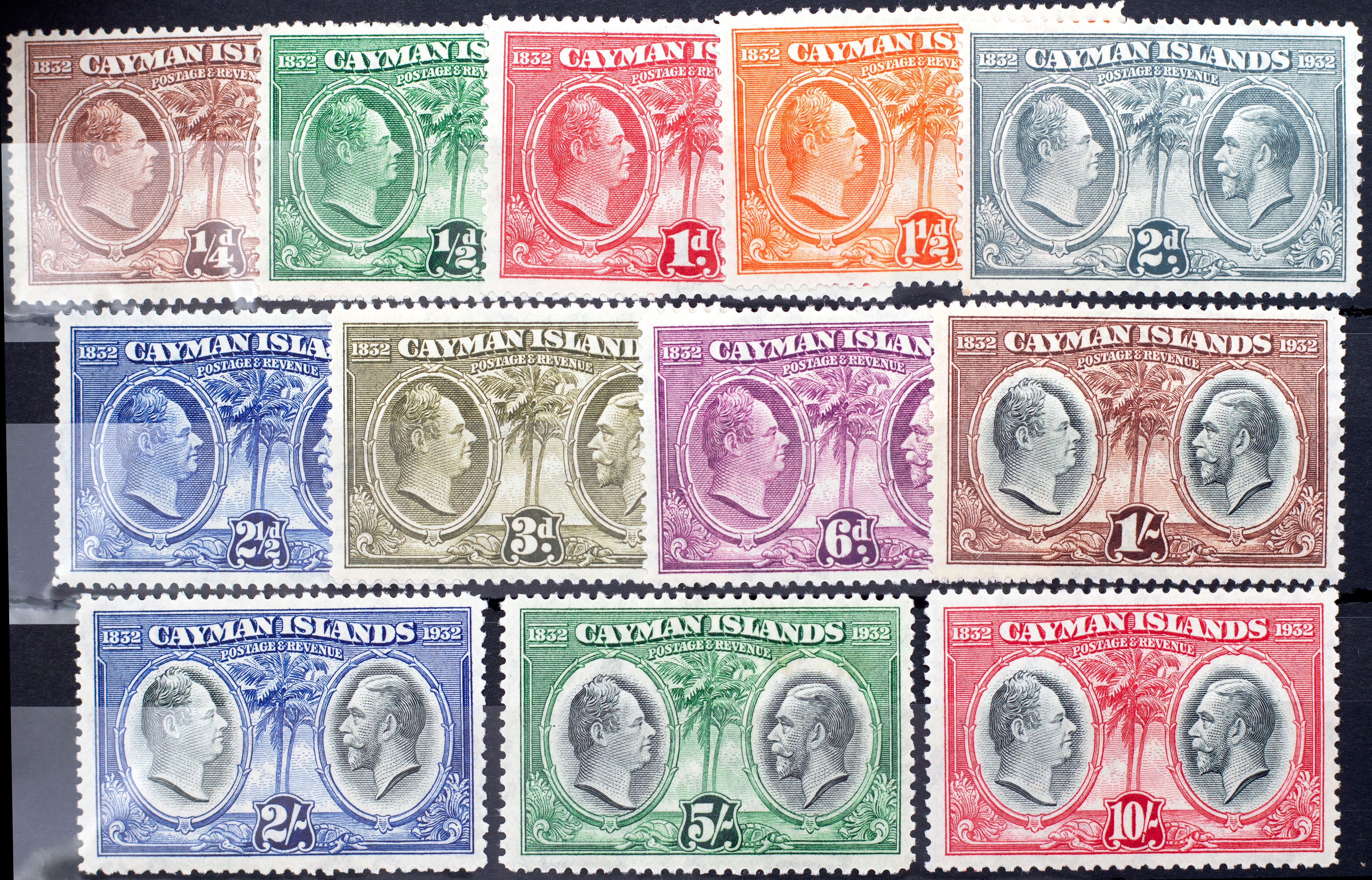 Cayman Islands, George V, Justice Centenary, 1932, Good