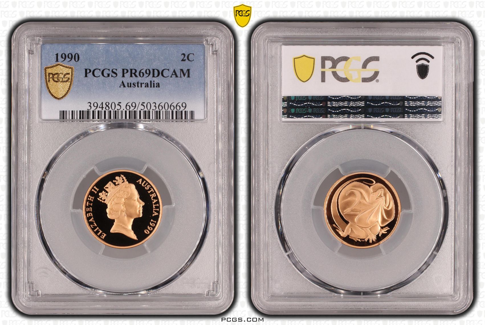 Two Cent, 1990, Pcgs Pr69dcam