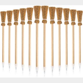 12 COUNT (PACK OF 1) ZONON WITCH BROOM PENCILS, 12 PIECES, HALLOWEEN PARTY FAVORS, SUITABLE FOR KIDS, TEENS, ADULTS, CLASSROOM SUP