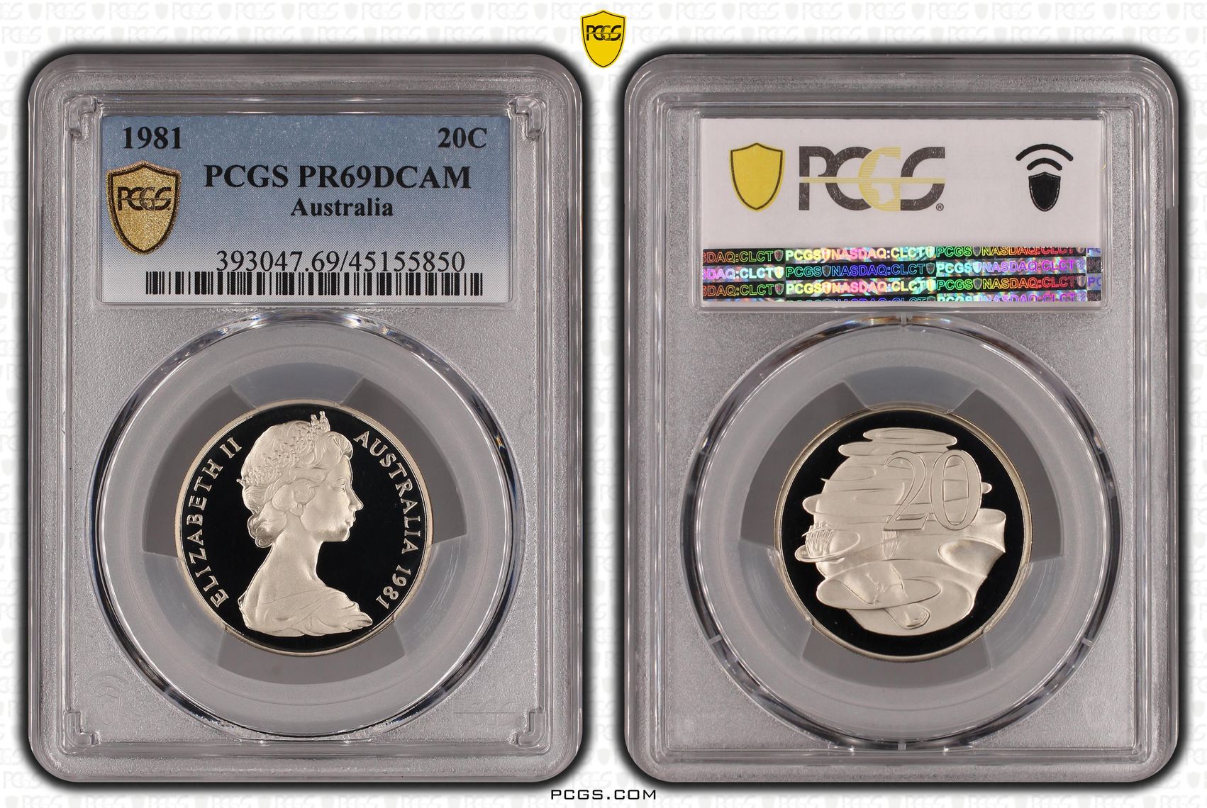 , Twenty Cent, 1981, PCGS PR69DCAM
