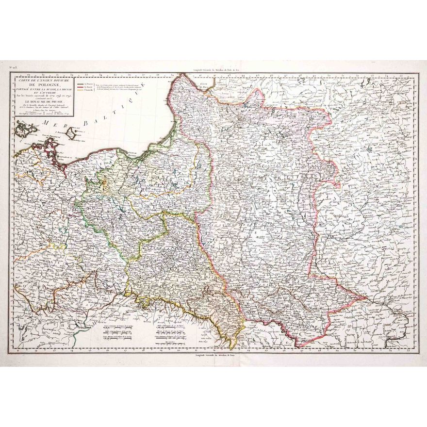 Edme Mentelle, Pierre Grégoire Chanlaire | Carte de L’Ancien Royaume de Pologne
