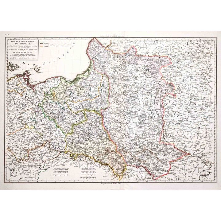 Edme Mentelle, Pierre Grégoire Chanlaire | Carte de L’Ancien Royaume de Pologne