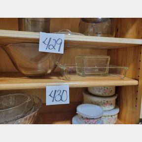 Antique refrigerator dish, casserole and salad bowl