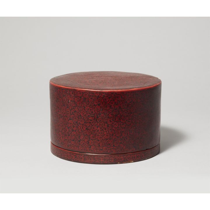 A black and red lacquer betel box. Northern Thailand/Myanmar. Late 19th century
