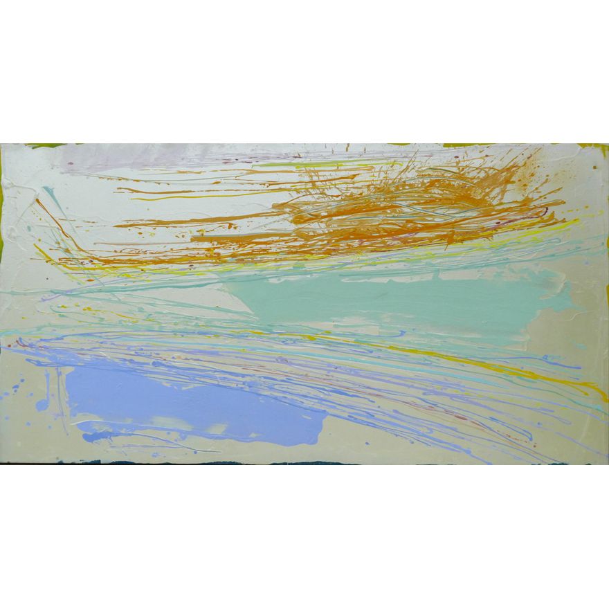 Dan Christensen ''Cajun Green'' 1983 Acrylic