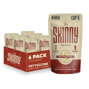 IT S SKINNY FETTUCCINE PASTA LOW CARB PASTA, GLUTEN FREE, KETO & VEGAN-FRIENDLY, SHIRATAKI KONJAC, SUGAR-FREE, HIGH IN FIBER, ONLY
